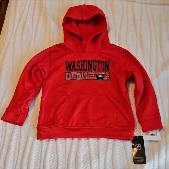 Washington Capitals Hooded Pocket Toddler Sweatshirt Size 3T NWT Red - Picture 3 of 9